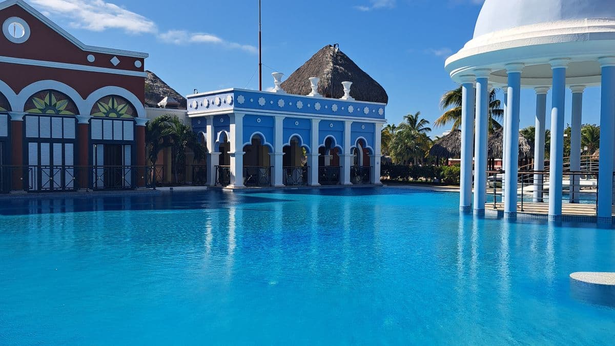 Turquoise pool at a tropical all-inclusive resort