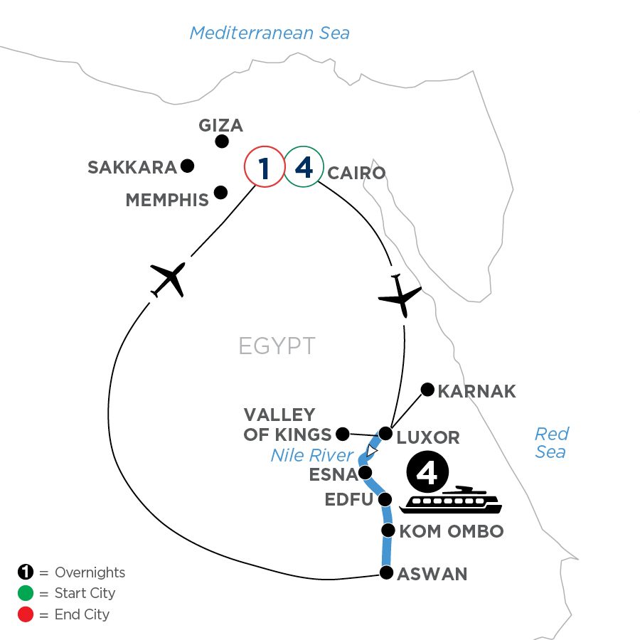 Taste of Egypt route map