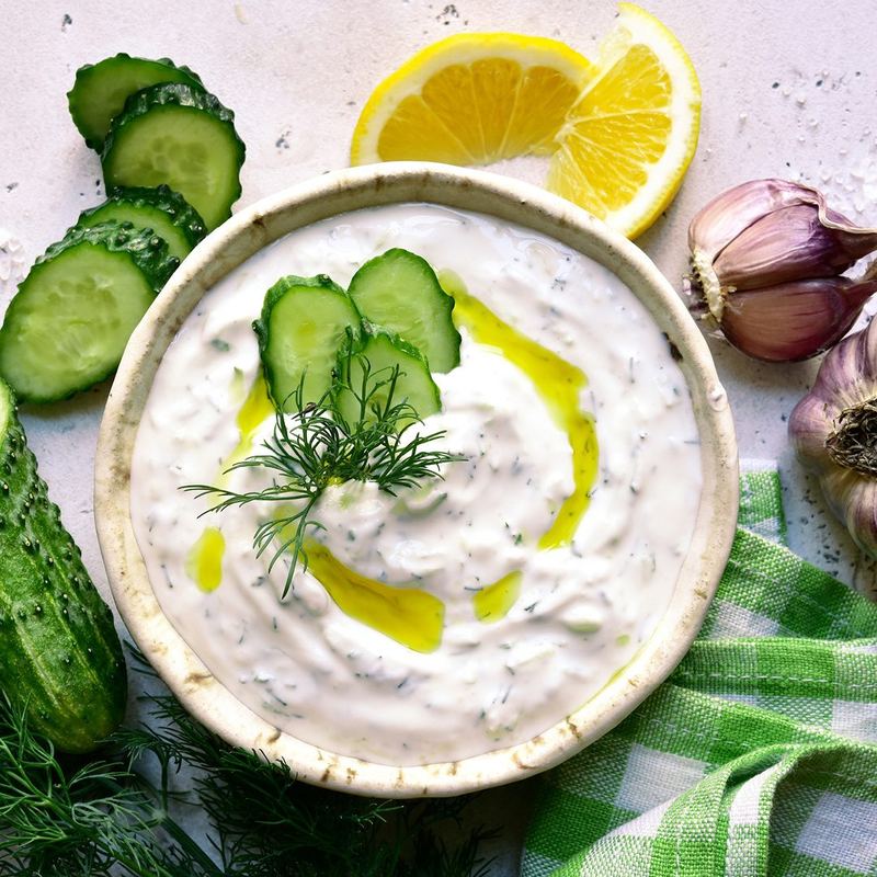 Tzatziki cooking demonstration in Olympia
