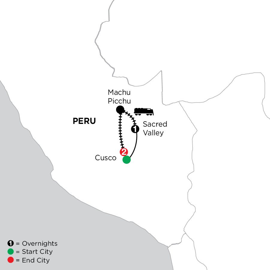 Independent Machu Picchu & Cusco Getaway route map